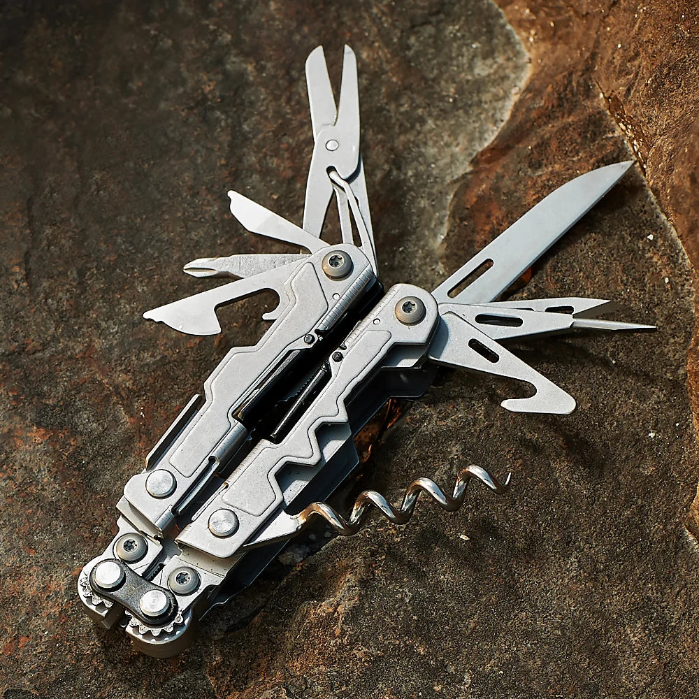 SOG PowerLitre 19-in-1 EDC Multi-Tool – Folding Pliers, Knife & Scissors Portable Outdoor Tool