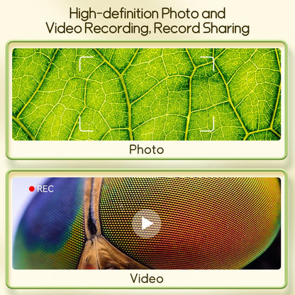 Kids Microscope 1000x Magnification 200MP With LED Light – Educational Science Toy for Children, Photo & Video Function