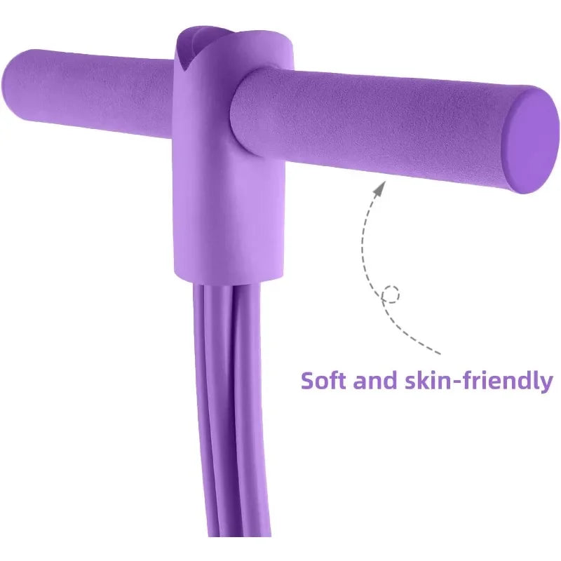 4-Level Resistance Bands with Non-Slip Handles for Abs, Core Strength & Home Fitness