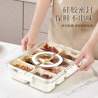 Kitchen spice storage box household with lid storage jar food grade plastic star anise seasoning sealed box