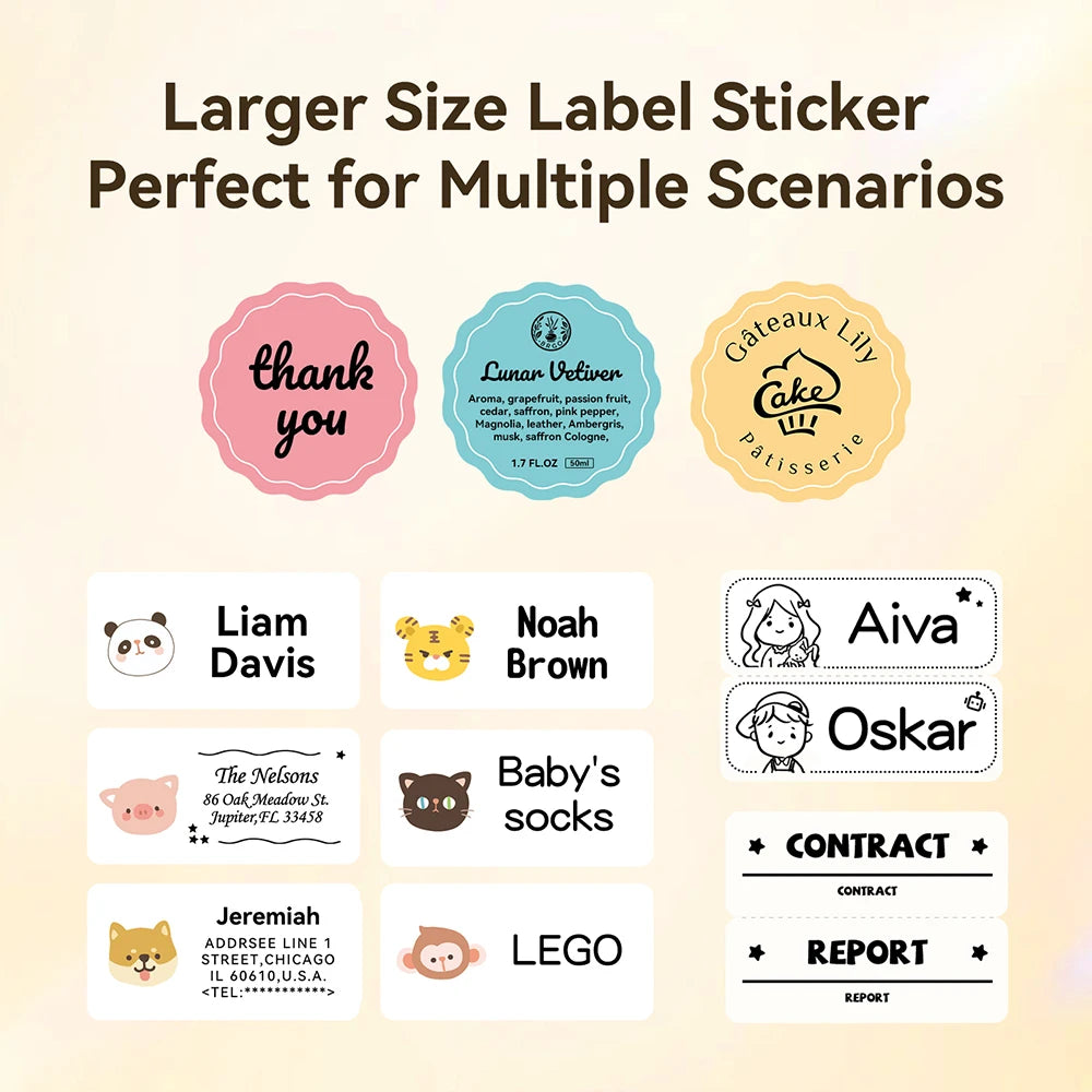 NIIMBOT B1 Portable 2-Inch Thermal Label Printer – Mini Bluetooth Sticker & Adhesive Tape Printer for Smartphones & PC