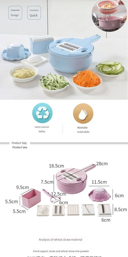 Kitchen Slicer And Chopper Ten In One Set Potato Slice And Slicing Multi-function Slicer Kitchen Appliances Kitchen Utensils