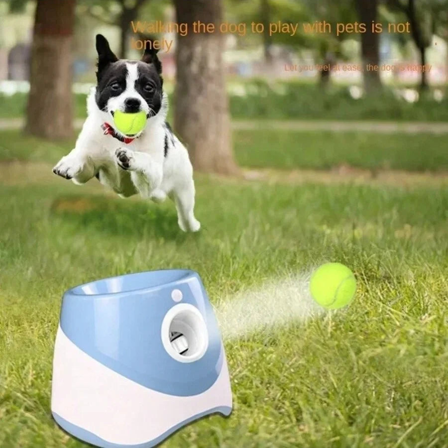 Automatic Dog Ball Launcher – USB Rechargeable Interactive Tennis Ball Thrower Toy