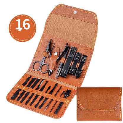 Professional Nail Clippers & Grooming Set – Scissors, Pliers, Pedicure Knife & Ear Spoon with Case
