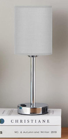 Rechargeable Fabric Table Lamp – Mobile Phone Powered LED Light for Living Room & Bedroom Décor