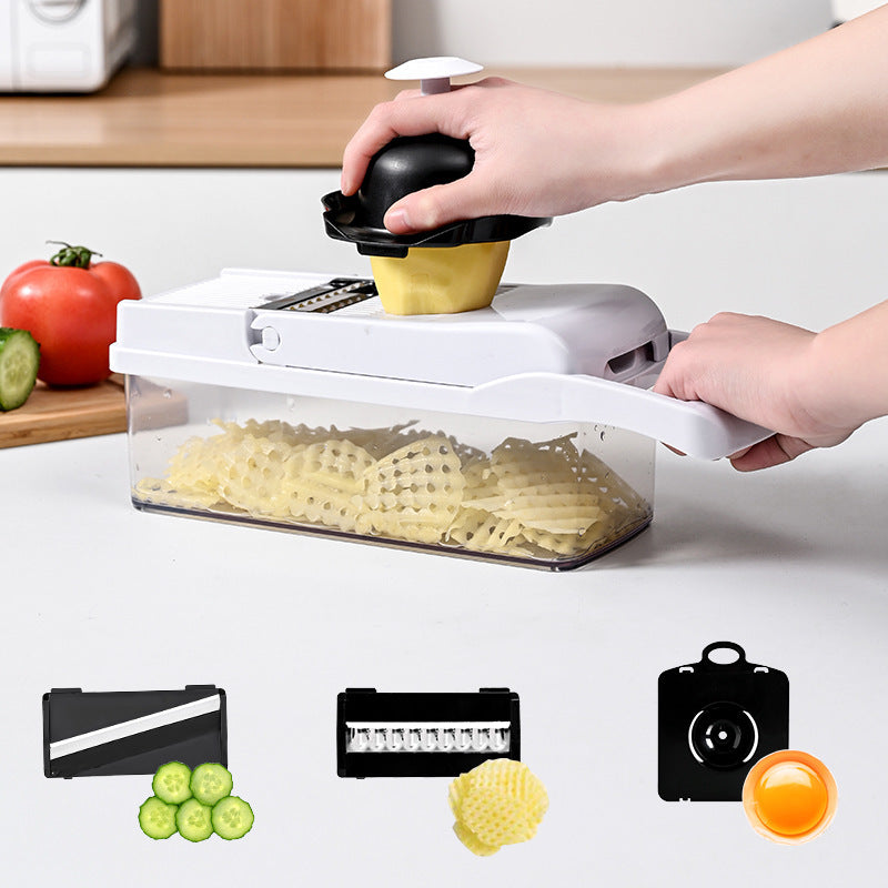 Multi-Function Vegetable Chopper – Manual Slicer, Dicer & Shredder for Easy Meal Prep