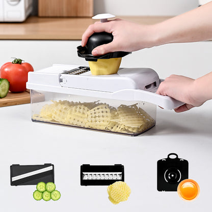 Multi-Function Vegetable Chopper – Manual Slicer, Dicer & Shredder for Easy Meal Prep
