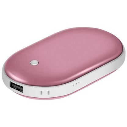 Portable Hand Warmer 5000mAh – Rechargeable Double-Sided Heating Handwarmer Power Bank
