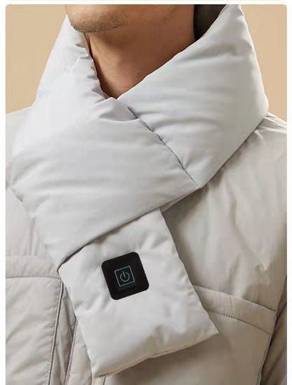 USB Heated Rabbit Fur Scarf – Winter Warmth Neck Wrap for Cozy Comfort